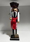 Nutcracker Wood Pirate Peg Leg  Beads In Hair  Sword 15  Tall