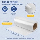 Zxqdre 1708 Biaxial Fiberglass Cloth Mat Roll  12  X 12 Inch X 10 Yard  White