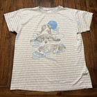 Vintage Dog Cat Yarn Shirt Mens Xl Gray Striped Graphic Sun Drop Sports Wear 90s