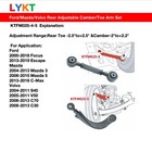 Lykt4pcs Rear Camber toe Arm Kit For Ford C-max mazda 3 5  Volvo S40 C30 V50 C70