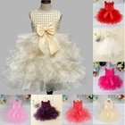 Us Baby Girls  Ruffle Flower Princess Wedding Birthday Party Dress Baptism Gown