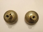 Pair Of Antique  Looking Brass Embossed Door Knobs