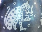 Jaguar Eating Heart Vase Pre-hispanic Style Clay Handmade Mexican Folk Art Xl Sz