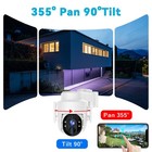 Solar Battery Powered Camera Wireless Wifi Outdoor Pan tilt Home Security Camera