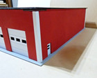 Custom Size 1 50 Scale 3 Bays Front  1 Bay Rear Garage Truck Center Finished