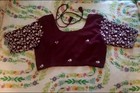 Purple And Maroon Embroidered Saree And Blouse 