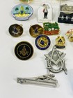 49 Vtg Masonic Shriner s Lapel Tie Pins Buckle Coins 40 50 60 Year 32 Rite Etc 