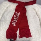 Large Giant Coca Cola Advertising Plush Polar Bear Scarf Stuffed Animal 31  Tall