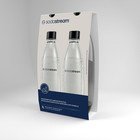 Sodastream 1l Twin Pack Carbonated Water Dishwasher 2 Black Reusable Plastic