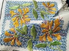 Beautiful Climbing Honeysuckle Flowers Vintage Hand Embroidered Centrepiece