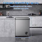 3 5 Cu ft Small Chest Freezer  Mini Deep Freezer With Removable Basket  Adjustab