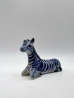 Delft Blue   White Zebra Miniature Ceramic Figurine Porcelain Mini Animals Rare