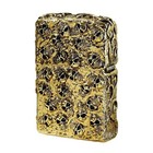 Zippo Skull Jacket Gi Gold Lighter     Full Metal Skull Armor Antique Gold Heavywe