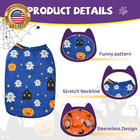 Dog Shirt Halloween Cat Clothes With Ghost Print Pet Tank Top Doggy Outfits For 