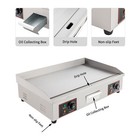 3kw 30  Commercial Electric Countertop Griddle Grill Bbq Flat Top Heating Plat
