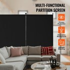 Uimoso 4-panel Fabric Room Divider For Privacy In Office Or Bedroom  Black