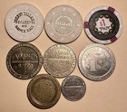 Lot Of 8 Vintage Casino Chips Las Vegas  Alhambra  Niagara  Windsor  Atlantis