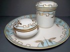 Antique Hand Painted Nippon Porcelain Vanity Boudoir Dresser Set See Photo