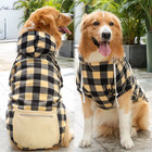 Pet Dog Clothes Plaid Hoodie Warm Winter Coat Sweater Puppy Cat Jacket Xs-5xl