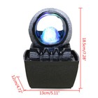Zen Tabletop Water Fountain Indoor Waterfall With Led Lights   Relaxing Flow