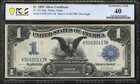 1899  1 Silver Certificate Black Eagle Pcgs 40 Fr 232 50117