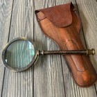 Vintage Solid Brass Magnifier Magnifying Reading Glass