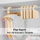 Baby Closet Dividers For Clothes Organizer - Adorable Wooden Double-sided