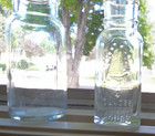 Lot Of 4 Embossed Antique Mixed Medicine   Other Product Bottles  1 No Writing