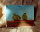 Japanese Vintage Oil Painting  Heisei Still Life With Pears  Signed Nakada