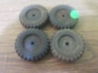 Vintage Tonka Ford Truck Set Of 4 Solid Rubber Tires For Parts