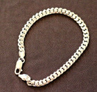 Solid 925 Sterling Silver Mens Miami Cuban Bracelet Made In Italy 7-8in 4-6mm