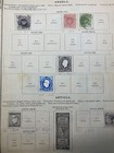 Worldwide Angola Stamps Hinged On Various Pages