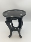 Korean Black Lacquer Stand W  Mother Of Pearl Inlay - 8   x6    - Made In Korea