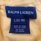 Ralph Lauren Blouse Girl s Size Large  12-14  Yellow Cotton Classic Lace Yoke