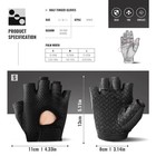 Wrels Women Gym Fitness Gloves Half Finger Anti Slip Cycling Weight Lifting