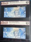 Canada 2002 - Two  5 Sequential Bills - Bcs Certified Cunc Note Jnekins-dodge