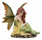 5 25 Inch Fairyland Yellow And Green Winged Fairy Statue Figurine