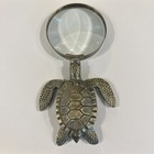 New 7  X 3   Antiqued Brass Turtle Magnifying Glass - Antique Vintage Style