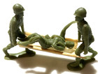 Vintage Marx Wounded Us Wwii Plastic Army Men Playset Figures Toy Soldiers