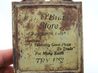 Edwardsport Indiana Tin Wall Match Safe Holder J  B  O brian s Store Advertising
