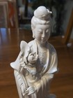 Blanc De Chine Guanyin Porcelain Statue Vintage Chinese Figurine 12 