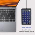 Number Pad  Mechanical Usb Wired Numeric Keypad With Blue Led Backlit 22 Key Num