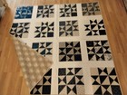 Handmade Machine Stitched Quilt 50x50 Lap Quilt Baby Crib Chevron Pattern 
