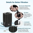 Aqqa Aquarium Sponge Filter Submersible Fish Tank Filter Ultra Quiet Aeration Bi