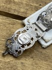 Antique 1900s French Filigrane Depose Paris Landmark Tourist Bracelet 7 25   