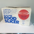 Rival Electric Food Slicer 1101e Chrome Vintage Deli Meat Slicer Usa Made Tested