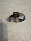 Taxco Mexico Sterling Silver 925 Modernist Bypass Bracelet     Tiger   s Eye