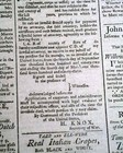 George Washington Administration Era 18th Century American 1793 U s  Newspaper