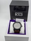 Movado Bold Men   s Gray Dial Brown Leather Watch - 3600442   495 Msrp 