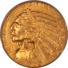1909-d  5 Indian Gold Half Eagle - Pcgs Ms-63  Older Holder  Very Fresh 